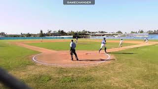 Grossmont vs Helix HS (last game of 2025) Maximus went 2 for 3 (off the wall & in the warning track)