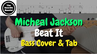 Michael Jackson  - Beat It - Bass cover with tabs