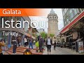 Istanbul walking tour - Galata Tower - street walk