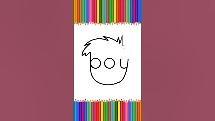 How to draw a BOY from the WORD boy
