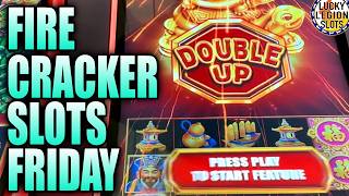 WE WANTED TO DOUBLE UP OUR BANKROLL Firecracker Slots Friday Bao Zhu Zhao Fu Slot Machine Aristocrat