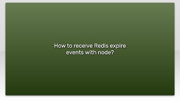 How to receive Redis expire events with node?