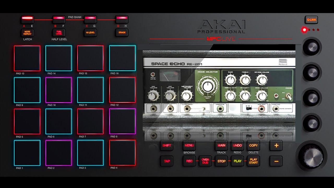 MPC Live/X/One Drum Programs with Roland Space Echo RE-201 delay