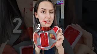 4 Blood Effects using face paint tutorial #shorts #facepainttutorial #sfxmakeup