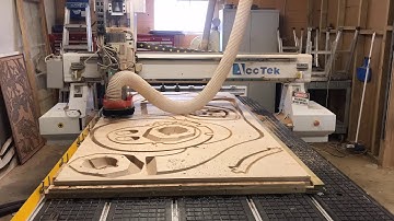 ATC CNC ROUTER IN AUSTRALIA ACCTEK AKM1530C CNC ROUTER WITH AUTO TOOL CHANGERS WORK SHOW