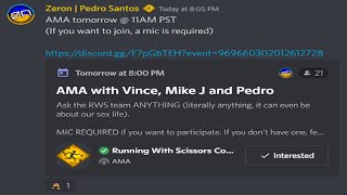 Running with Scissors Discord AMA April 30th 2022