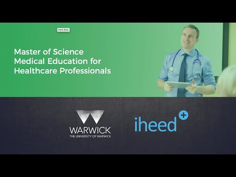 University of Warwick PgCert PgDip MSc Medical Education webinar 131021