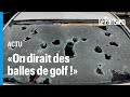 Violents orages dans le centre de la france  des chutes de grlons causent de nombreux dgts