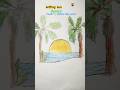 Sunset Scenery || Pencil✏️Sketch with colour #shorts #painting #islamic #drawing #viral #video