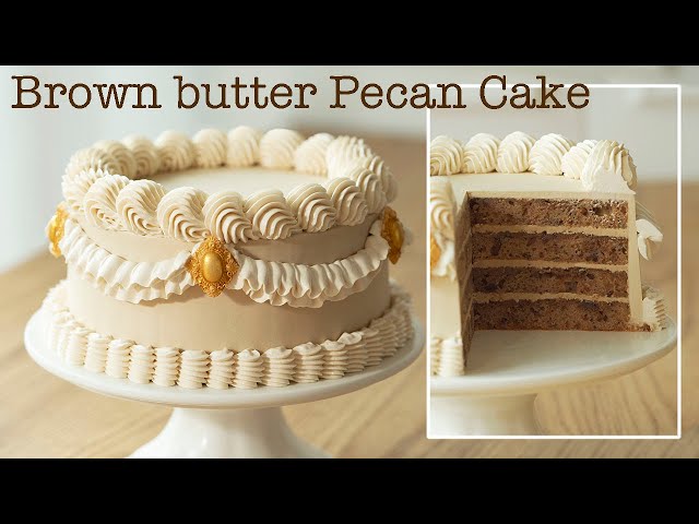 맛도 모양도 우아하게 브라운버터 피칸케이크 / The  Vintage Brown Butter Pecan cake.