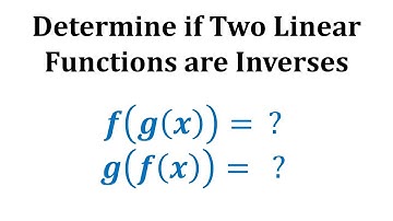 Determine if Two Linear Functions Are Inverses Using Composition of Functions