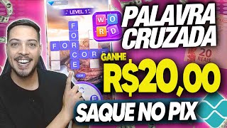 JOGO de PALAVRA CRUZADA COM SAQUE no PIX