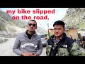 my bike slipped || chandrataal Episode 2 || full adventure || dangerous road || Tibetan vlogger ||