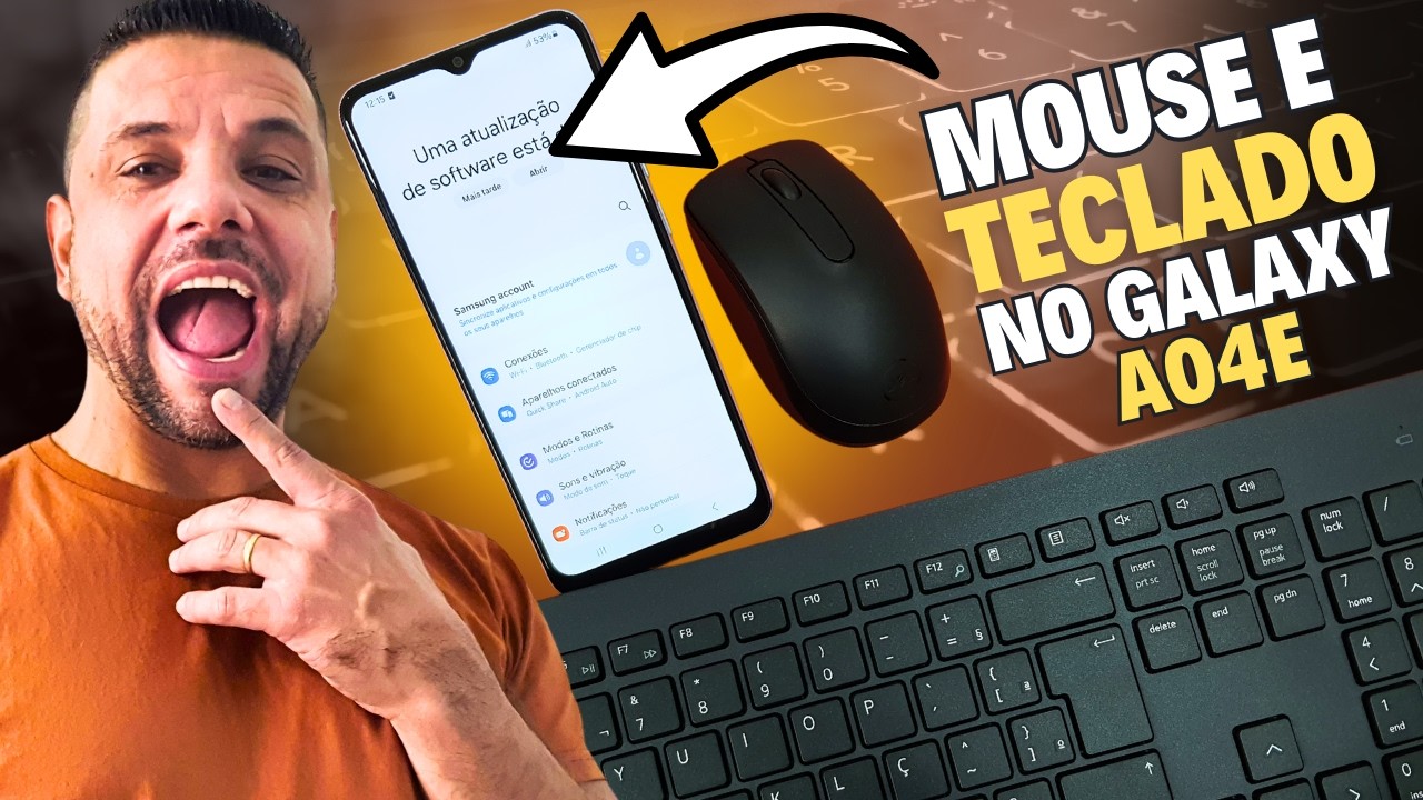 Como conectar um MOUSE e TECLADO SEM FIO no Celular SAMSUNG GALAXY A04e ...