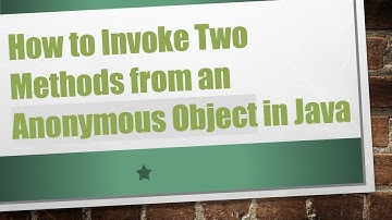 How to Invoke Two Methods from an Anonymous Object in Java