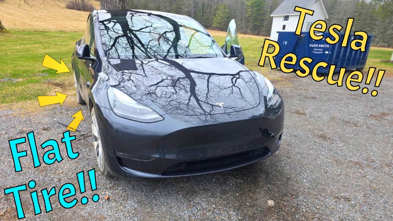 First Time Towing a Tesla with a Flat Tire!!!