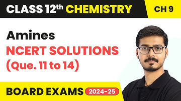 Amines - NCERT Solutions (Que. 11 to 14) | Class 12 Chemistry Chapter 9 | CBSE 2025-26