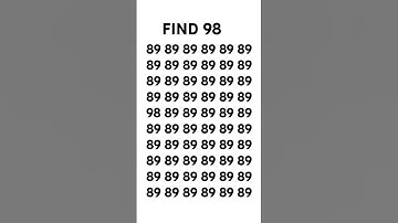 focus your eyes 👀 | Find 98 in 5 Seconds #shorts