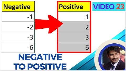 How to Change Negative Numbers to Positive in Excel