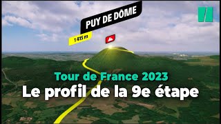 Le profil de la 9e étape du Tour de France 2023 qui s'achève au Puy de Dôme