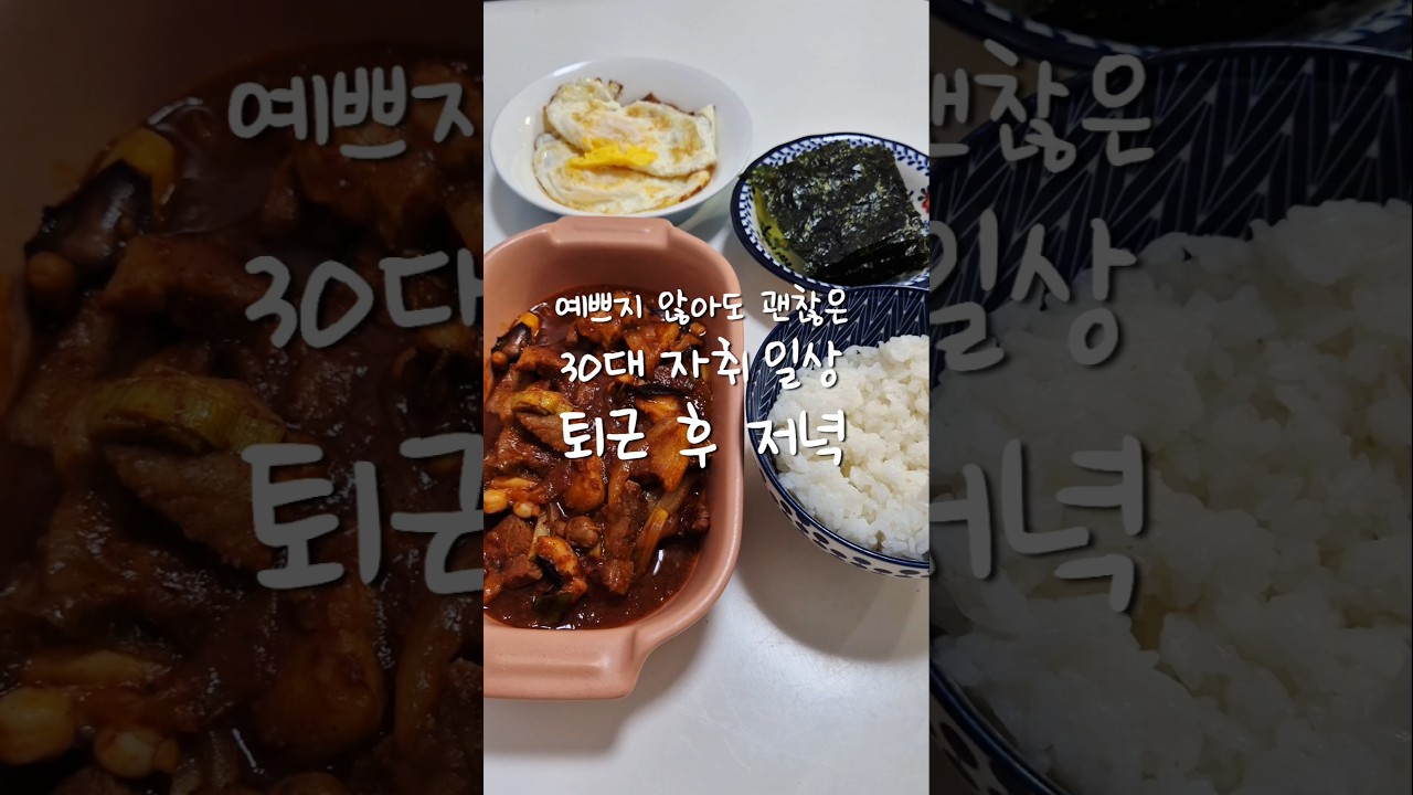 30대 자취 일상: 퇴근 후 저녁 (목살 낙지 볶음) — 루다Life 레시피 썸네일