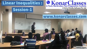 www.konarclasses.com : Linear Inequalities - Session 1