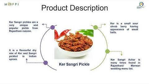 Packaging Technology for Kair Sangri Pickle (under PMFME Scheme) - ENGLISH