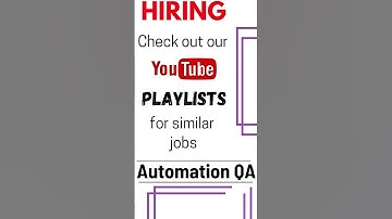Hiring Automation QA | Software Testing Jobs | QA Engineer Jobs | QA Jobs #Shorts