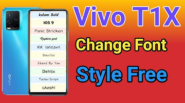 How To Change Font Style Vivo T1X | How To Download Font Style Vivo T1X font style change