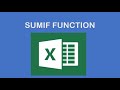 MS EXCEL - SUMIF FUNCTION