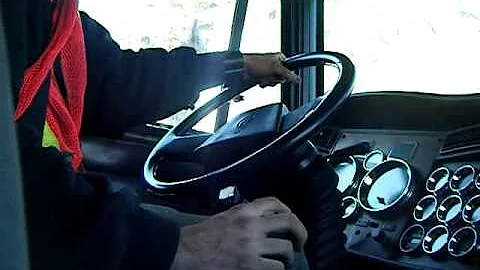 Driving a kenworth logging truck with load