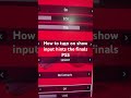 How to turn on show input hints the finals PS5