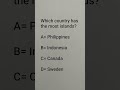 Which country has the most islands #reels