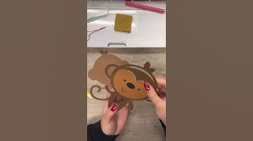 One Minute Make - MONKEY - With Gracie - How to Assemble DIY Tutorial with SVG Files