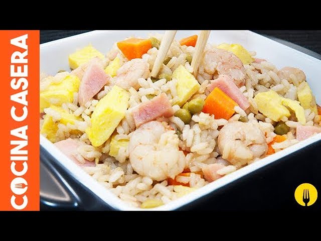 Receta de Arroz tres delicias, estilo chino original