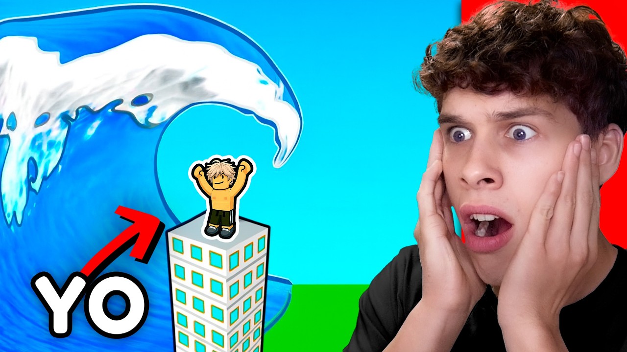 Construye Para SOBREVIVIR al TSUNAMI en Roblox!