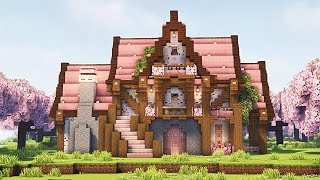 【Minecraft]】How to Build a fantasy cherry blossom house