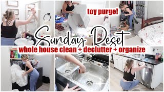 SUNDAY RESET \\ Whole House Clean With Me + Declutter \\ Cleaning Motivation