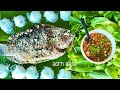 COOKING THAI FOOD: DELICIOUS GRILLED FISH WRAPS เมี่ยงปลาเผา