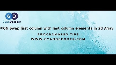 #66 Swap first column with last column in 2d Array | 2D Array data structure in Java