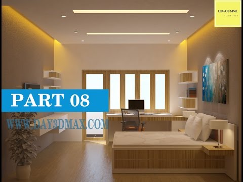 Học 3d max 4. P8  Vẽ nội thất 1 căn phòng ngủ - learning study 3d draw an interior perpective