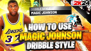 HOW TO DRIBBLE IN NBA 2K24! MAGIC JOHNSON DRIBBLE STYLE NBA 2K24 DRIBBLE TUTORIAL!