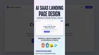 AI SaaS Landing Page Design 🔥 Cognivara v3 Neural Release | #tailwindcss #css #javascript | Zega #9