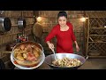 Pregnant mum in Red dress cook yummy braised pork - Countryside life TV