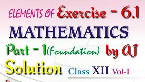 Exercise 6.1 | Solution Ques 1 to 6 | 6th Chapter Continuity and Differentiability | 12th Elements