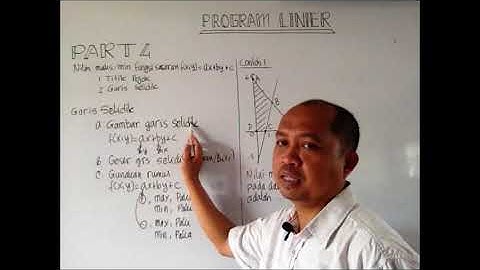 Nilai optimum fungsi obyektif  dengan garis selidik