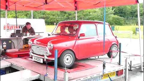 Pro-Motive R1 powered mini on Rolling Road at Gaydon Show