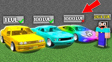 Minecraft NOOB vs PRO: HOW NOOB UPGRADED LEVEL TO 1000 LVL TO OPEN THIS RAREST CAR! trolling