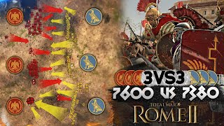 Легионы Рима против Египетских Армий 3 VS 3 - Сетевая Битва Игроков! Total War: Rome 2