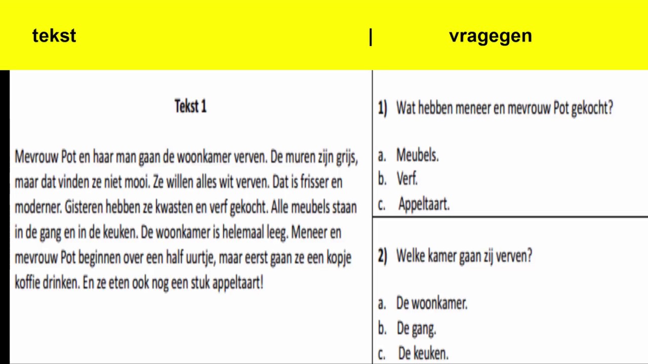 oefentoets(5) leesvaardigheid A1 - YouTube